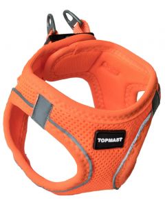 TOPMAST AIRMESH HONDENTUIG - CLICK & GO - VERSTELBAAR - ORANJE