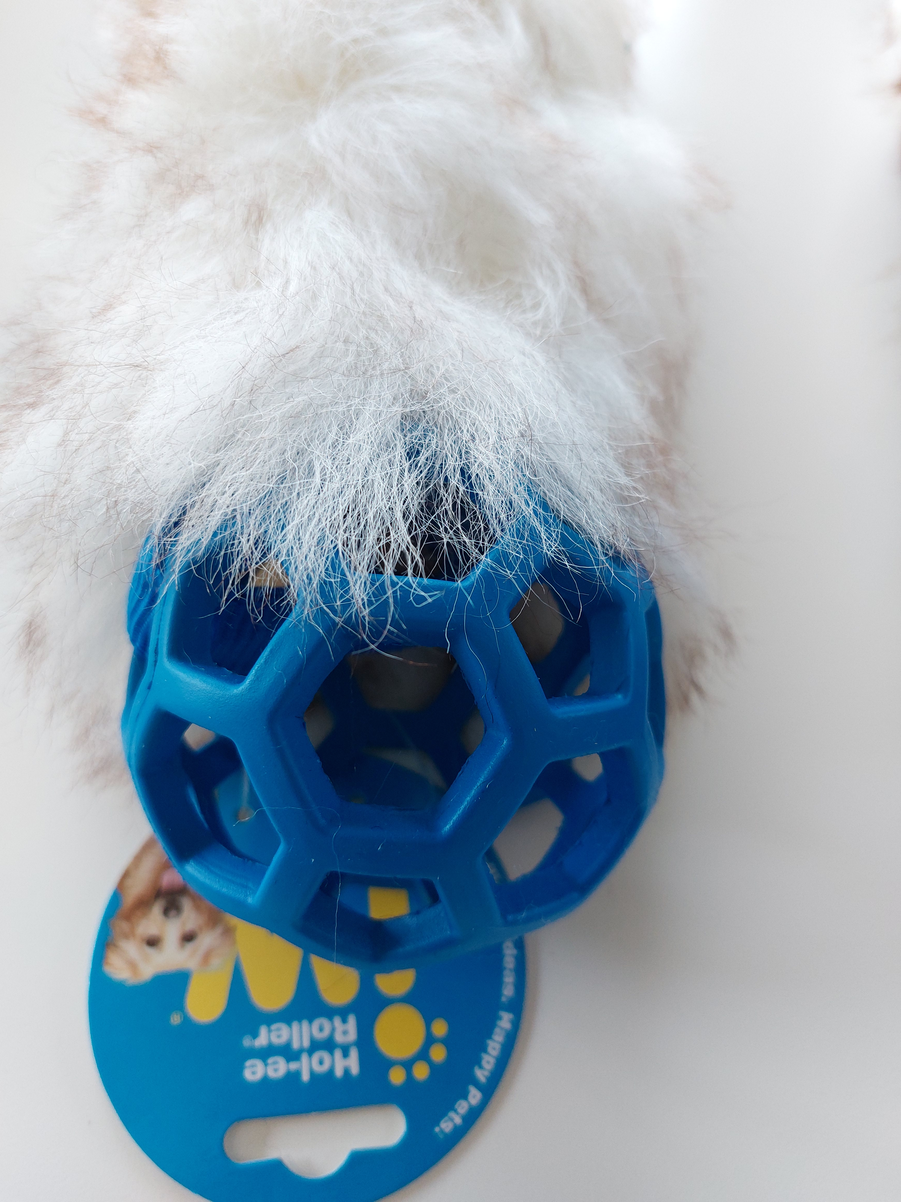 Sheepskin bungee with JW Pet Hol-EE Roller