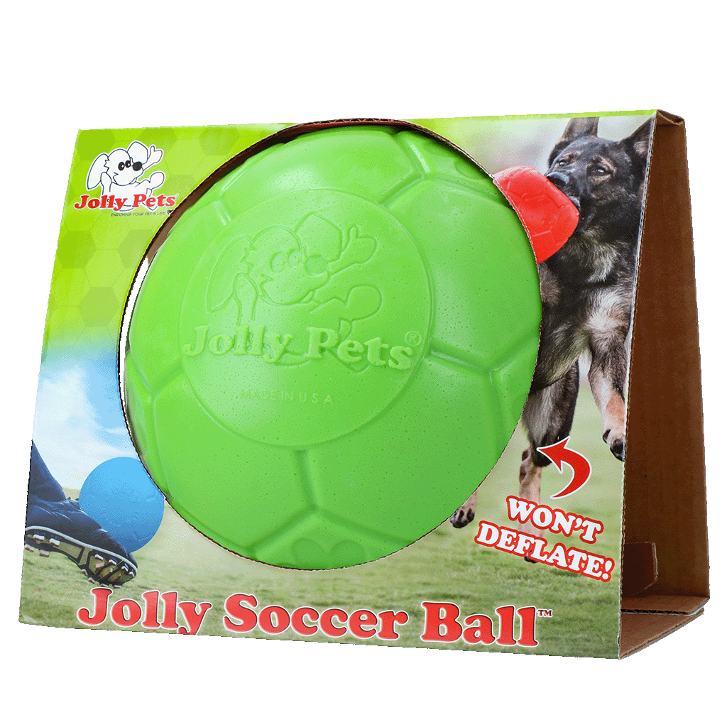 Jolly Soccer Ball groen ( met appelgeur )