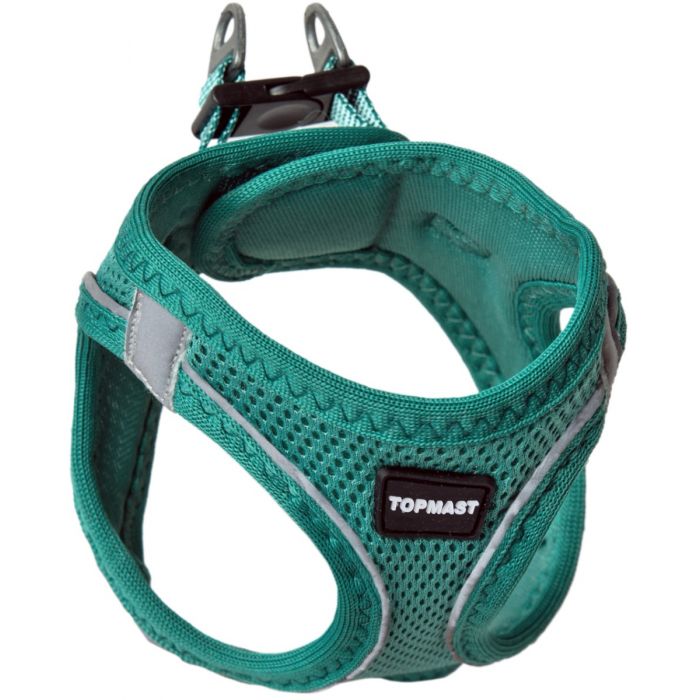 TOPMAST AIRMESH HONDENTUIG - CLICK & GO - VERSTELBAAR - PETROL